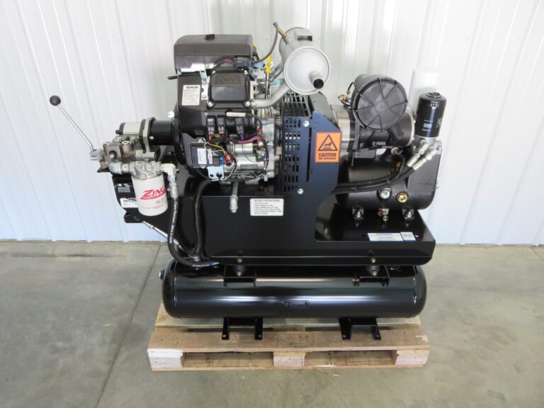 60 CFM Rotary Screw Air Compressor w 5GPM Hydraulic Pump